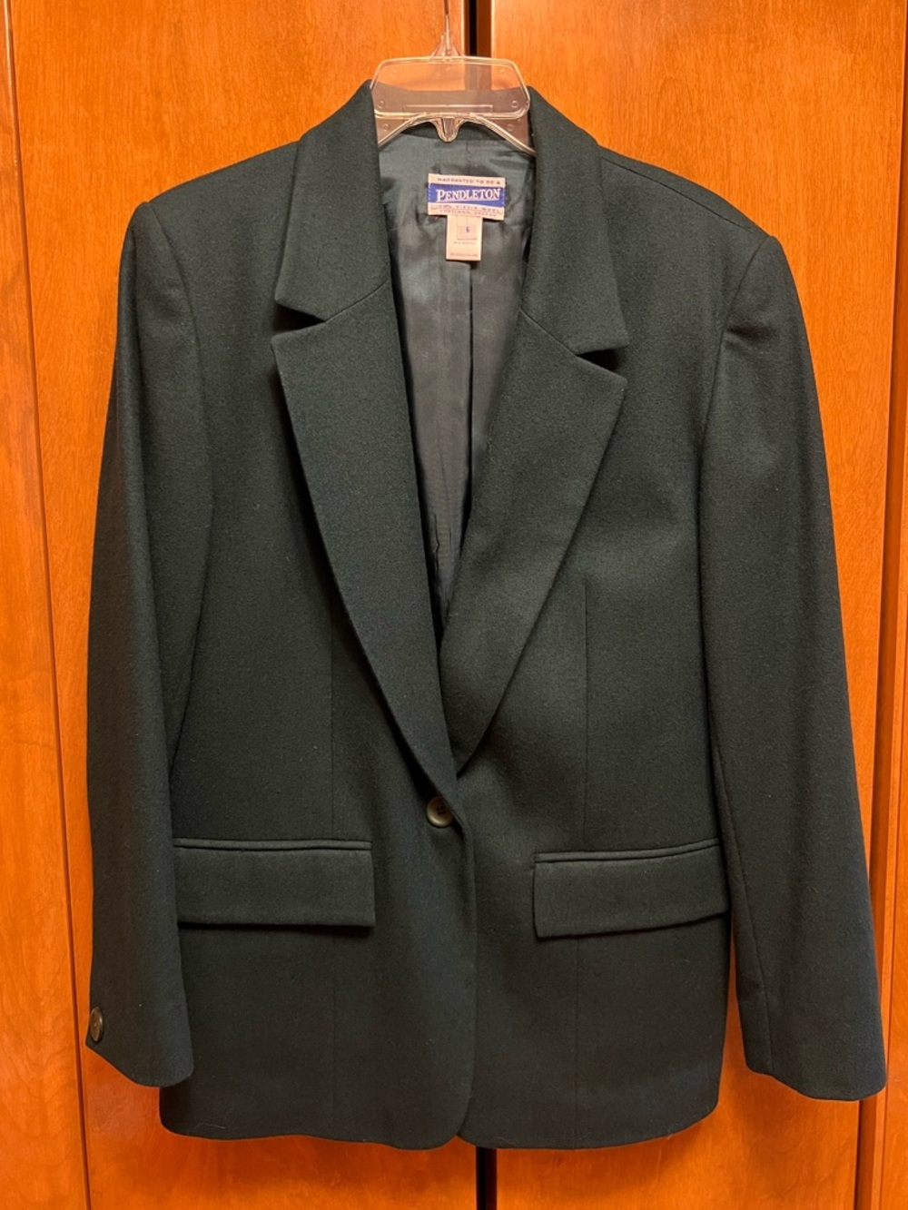 Vintage Teal Pendleton Wool Blazer